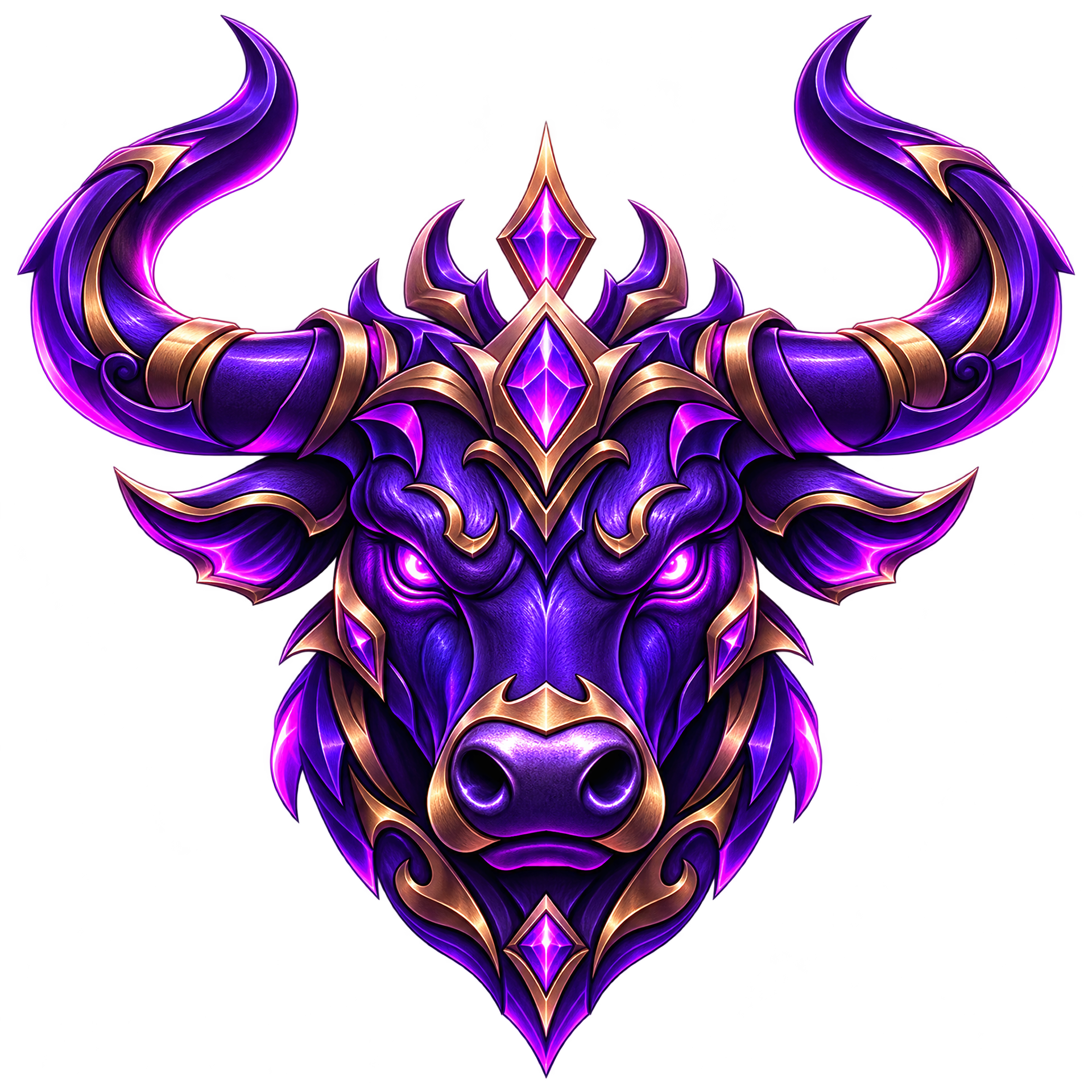 Purple ornate bull